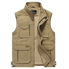 Season:Spring,Summer,Autumn / Fall; Fabric:Cotton; Sleeve Length:Sleeveless; Gender:Men's; Age Group:Adults'; Listing Date:05/12/2021; Special selected products:COD Photography Vest, Hiking Vest, Travel Vest, Safari Photo, Chaleco Casual, Loose Vest, Waistcoat Men, Fishing Vest, Tactical Clothing