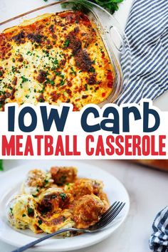 this low carb meatball casserole is the perfect meal for busy nights