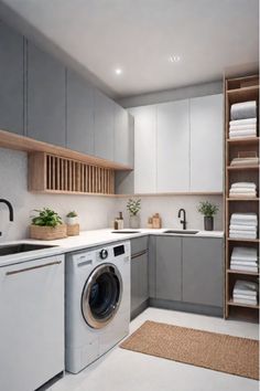 Organized laundry corner with pegboard and hidden hampers Laundry Room Hacks, Room Storage Diy, Laundry Design, Farmhouse Laundry Room, Laundry Room Cabinets