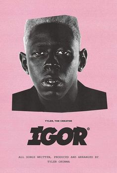 the poster for igor is shown in black and pink