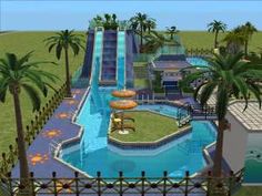 an artist's rendering of a water park