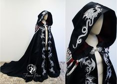 "THIS IS NOT A PHYSICAL OBJECT YOU ARE BUYING!! I DO NOT SEND A PATTERN IN THE MAIL! YOU WILL RECEIVE A PDF FILE THAT YOU PRINT OUT AND ASSEMBLE YOURSELF. Learn how to create this Dramatic Cloak with an oversized hood! Scalemail Shoulder Armor and Dragon Embordery files are included  🐉 You will receive 5 files: 1. Printable Hooded Cloak Pattern (standard letter size) 80 pages 2. Printable Hooded Cloak Pattern (A4 format) 80 pages 3. Instruction PDF for Hooded Cloak. A 162 page written tutorial Hooded Cloak Pattern, Firefly Path, Embroidery Shoulder, Dragon Embroidery, Clothing Design Sketches, Hooded Cape, Fantasy Clothing