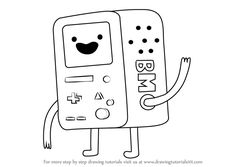 a black and white drawing of a cartoon character holding a nintendo wii game console controller