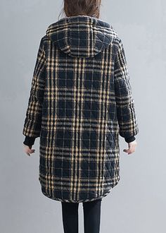 Loose Black Plaid Hooded Pockets Warm Fleece Parka WinterFabric: Warm FleeceSize & Fit: Fit: This garment fits true to size.Length: Size 2XL measures 36.465"from shoulder to hemBust: Great for any cup size. Waist: Loose Fit. Comfortable room throughout midsection.Hip: Loose Fit - room for hips. Hand Wash Cold. Chiffon Maxi Dress Summer, Holiday Maxi Dress, Spring Maxi Dress, Comfortable Room, Chiffon Maxi, Blue V, Chiffon Maxi Dress, Print Tunic, Cup Size