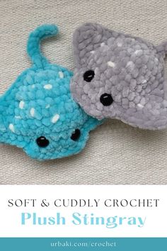 Dive into this fun crochet project and create a soft plush stingray! This unique design is perfect for cuddling, gifting, or decorating. With its simple construction and clear instructions, this pattern is ideal for crafters of all skill levels. Add this delightful stingray to your collection for a playful and cozy handmade creation, and experiment with different colors. Whether you choose classic ocean hues or vibrant, imaginative shades, this stingray is sure to bring a splash of charm.