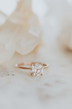 Round Solitaire Ring, Round Solitaire Rings, Future Engagement Rings, Moissanite Engagement Ring Solitaire, Round Solitaire, Solitaire Setting, Dream Engagement, 14k Rose Gold Ring, Dream Engagement Rings