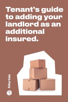 some boxes stacked on top of each other with the words tenant's guide to adding your