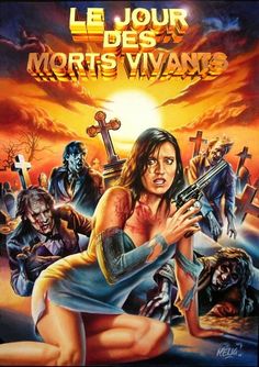 the movie poster for le jour des morts vivants, which features an image of