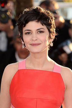 audrey tautou pixie gamine style hair haircuts has cut choppy queen been her short popsugar curly thick haircut 2021 cuts Short Curly Hairstyles For Women, Curly Pixie Hairstyles, Curly Pixie Haircuts, Cute Curly Hairstyles, Hair Styles 2014