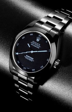 Custom Rolex, Bamford Watch, Black Rolex, Rolex Milgauss, Watches Rolex, Rolex Watches For Men, Dream Watches, Expensive Watches, Rolex Watch