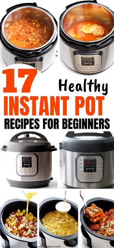 the instructions to make instant pot meals for beginners