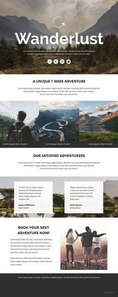 the wanderlust wordpress theme is clean and modern, but it doesn't look