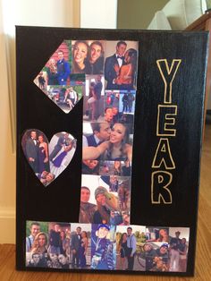 a photo collage with the word year written in gold on it and pictures of people