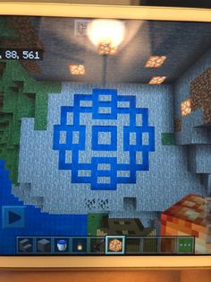 a computer screen showing an image of a room in minecraft