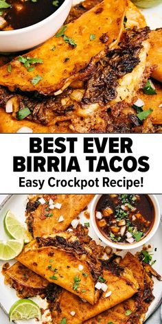 Beef birria tacos recipe Best Taco Night Recipes, Quesabrilla Tacos Crockpot, Crockpot Birria Tacos Makayla, Black Stone Birria Tacos, Quesa Birria Recipe, Easy Dinner Recipes For Four, Homemade Birria Tacos Recipe, Baked Birria Tacos, Black Bean Birria Tacos