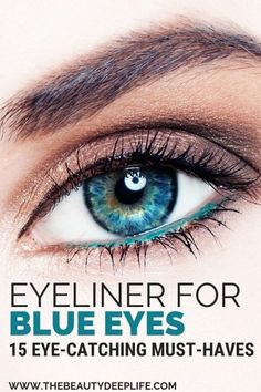 Not sure what color eyeliner for your blue eyes will make them pop or enhance their beauty? We’ve rounded up the best colored and natural toned eyeliners for all you blue-eyed gals to take your eye makeup game up a few gorgeous notches and to give you a stunning new makeup look!! #eyeliner #eyemakeup #makeupblueeyes #makeuplooks Blue Eyeliner For Blue Eyes, Colorful Eyeliner Blue Eyes, Eyeliner Colors For Blue Eyes, Round Blue Eyes Makeup, Blue Eyeliner On Blue Eyes, Blue Eyeliner Makeup Blue Eyes, Hair Color To Make Blue Eyes Pop, Best Eyeliner For Blue Eyes, Blue Mascara Blue Eyes