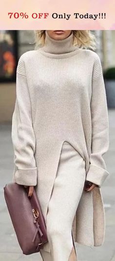 Lana Style, Hot Sweater, Autumn Outfits, Women Sweater, Long Sleeve Turtleneck, Casual Sweaters, Sweater Fashion, Outfits Casuales