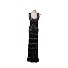 Description: Maison IRFE black knitted dress Sleeveless Maxi-length Deep round neckline Details: Size: US 2 Color: Black Material: 70% Cotton, 30% Viscose Condition: Excellent Brand: Maison IRFE Shipping: STANDARD: $9.95 EXPEDITED: $19.95 Chic Sleeveless Crochet Evening Dress, Black Sleeveless Crochet Evening Dress, Chic Black Sleeveless Crochet Dress, Black Knitted Dress, Neckline Details, Black Knit Dress, Knitted Dress, Dress Sleeveless, Black Knit