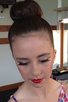 Hair Ideas For Dance, Neural Pathways, Dance Hair, Performance Makeup, Dance Makeup