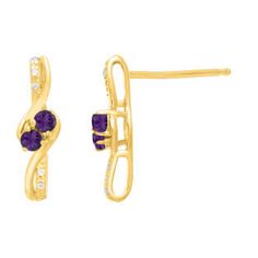 Diamond 2-Stone Amethyst February Birthstone Earrings In Yellow Gold Gemologica.com offers a unique, simple selection of handmade fashion, fine statement jewelry for men, woman, kids. Earrings, bracelets, necklaces, pendants, rings, gemstones, diamonds, birthstones in Silver, yellow, rose, white, black gold, titanium, silver metal. Shop @Gemologica jewellery for cool cute design ideas #gemologica Use *coupon* PIN for 10% off at www.gemologica.com now! Gemologica Customer Reviews on Pinterest Black Gold Jewelry, Birthstone Earrings