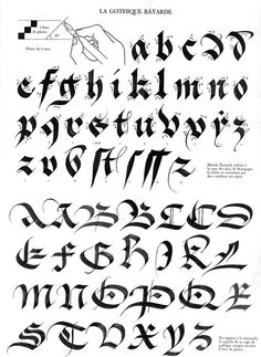 some type of calligraphy that has been drawn in different styles and font, including the letters