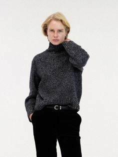 It is exceptionally soft and durable.We just want to reach out and touch this perpetually chic sweater.Designed for all wearing occasions and endless adventures. - Relaxed fit cozy wool sweater- Basic designe with turtle neck  - Ribbed hem and cuffs - We love the modern kind of cozy sweater- It fits loosely and easily- Super soft, no wardrobe is complete without this forever-polished knit High Neck Cashmere Sweater For Winter, Winter High Neck Cashmere Sweater, High Neck Wool Sweater With Textured Knit, Wool Turtleneck For Fall, Cashmere Sweater With Funnel Neck For Winter, Winter Cashmere Sweater With Funnel Neck, Wool Turtleneck Outerwear, Wool Turtleneck Sweater For Fall, Wool Turtleneck Sweater With Ribbed Collar