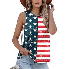 Fabric:Polyester; Gender:Women's; What's in the box:Vest; Types:Vest,Cartoon,Manga,Back To School; Holiday:Masquerade,4th of July; Style:Casual,Street Style; Occasion:Festival; Age Group:Adults'; Characters:USA Flag; Cosplay Works:Independence Day,July 4; Pattern:USA Flag; Design:Harajuku,Graphic,Kawaii; Neckline:Round Neck; Listing Date:05/21/2024; Production mode:External procurement; Clothing Length:; Bust:; Print Type:3D Print Everyday Cosplay, Womens Basic Tops, Flag Day, Cotton Linen Dresses, Print Tank Top, Stylish Clothes For Women, July 4, Women Shirts Blouse, Casual Street Style