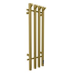 an image of a gold metal rack with three bars on each side and one rod at the end