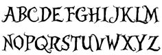 the upper and lower letters of an old fashioned font