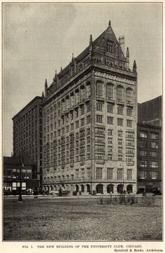 an old black and white photo of a large building