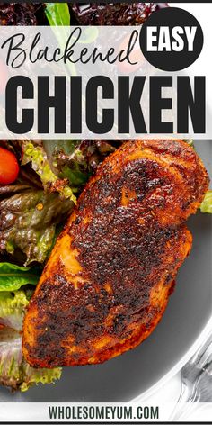 Blackened Chicken Recipe Blacking Seasoning For Chicken, Blacken Chicken Sandwich, Blackened Pepper Chicken, Blackened Chicken Baked, Blackened Chicken Crockpot, Blackened Seasoning Recipe Chicken, Blackened Chicken Recipe Dinners, Best Blackened Chicken, Blackened Chicken Salad Recipes