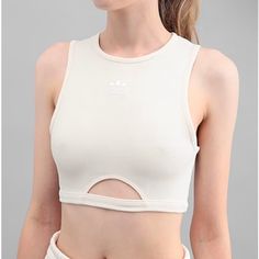 New Without Tags. Adidas Originals Tank Top Crop Top Beige. Cute Yoga Top. Size S White Sporty Crop Top For Spring, Sporty White Crop Top For Spring, Tank Top Crop Top, Tank Crop Top, Yoga Top, Top Crop, Yoga Tops, Cropped Tank Top, Adidas Women