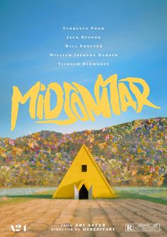 the movie poster for midwar, which features an image of a yellow triangle in front of