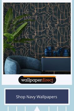 the wallpaper direct shop navy wallpapers is on sale for $ 5 99