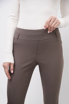 One thing we know about you is that you are capable of great things. Another thing we know is that discomfort should never interfere with your will to achieve your goals! These stretch business casual pants are so comfortable and stylish that you might forget you are wearing them. Go on and get that promotion! You deserve it. Seamed waistband with small belt loops as an accent and a hidden inside elastic Metal logo tab on the back Fake front and back pockets & pressed front and back leg crease M Business Casual Pants, Small Belt, Classic Pants, Metal Logo, Slim Pants, Twill Fabric, Metallic Logo, Achieve Your Goals, You Deserve