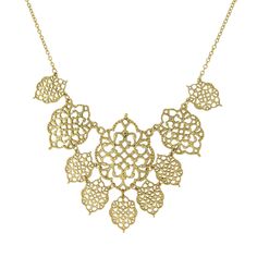 Filigree Bib Necklace 16   19In Adjustable Gold Channel Jewelry, Affordable Necklaces, Filigree Jewelry, Filigree Pendant, Costume Jewelry Necklaces, Elegant Necklaces, Stunning Necklace, Jewelry Companies, Bib Necklace