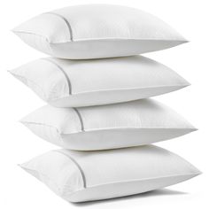 four pillows stacked on top of each other