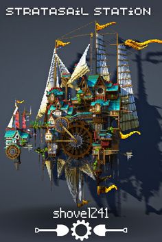 a poster for the show shows an image of a ship with many parts on it