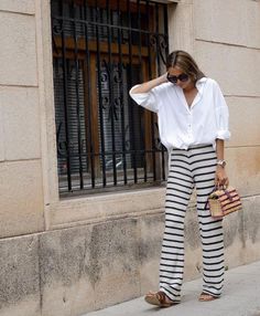 Lime In The Coconut, Casual Chic Spring, Looks Summer, Spring Street Style, Striped Knit, For Today, Spring Outfit, Minimalist Fashion