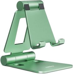 an image of a green stand for a laptop