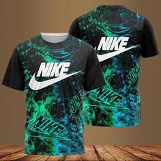 Nike Blue Green Premium Luxury Brand T-Shirt Outfit For Men Women Outfit Trending 2023 Nike Tshirt, Grey Tee