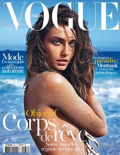 Le magazine des tendances de ce qui fait la mode des femmes. Le magazine qui réinvente de manière chic, élégante créative, passionnée, extraordinaire les tendances d\'aujourd\'hui et de demain. Andrea Diaconu Editorial, Front Magazine, Cover Photography, Beach Editorial, Vogue Models, Vogue Magazine Covers, Emmanuelle Alt, Magazine Vogue, Vogue France