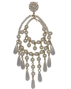 These elegant beaded earrings are perfect for a barefooted beach bride or royal bohemian princess! Strung with round ivory hued pearls, 2 ellipse-shaped hoops dangle gracefully on each ear. Tear drop shaped pearls drape effortlessly beneath. The post backs feature delicate seed beads in a mandala shaped pattern. Dressed up or down, these extra-long earrings are a conversation starter, and demand endless compliments! DetailsColor: IvoryMeasurements: 6" length, 2 1/2" widthClasp: Post backMaterial Bohemian Princess, Extra Long Earrings, Ear Ring, Beach Bride, Bride Earrings, Bohemian Bride, Tear Drop, Long Earrings, How To Feel Beautiful