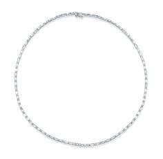 ROUND BAGUETTE CHOKER - Anita Ko Formal Baguette Diamond Tennis Necklace, Classic Baguette Diamond Tennis Necklace, Classic Baguette Cut Tennis Necklace With Diamonds, Classic Tennis Necklace With Baguette Diamonds, Anita Ko, Diamond Choker, Diamond Free, Diamond Chain, Pear Diamond