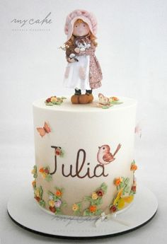 Sara Kay Cake - cake by Natalia Casaballe Sara Kay, Fantasy Cake, Baby Birthday Cakes, Painted Cakes, Just Cakes, Fancy Cakes, Girl Cakes, Buttercream Cake, Fondant Cakes