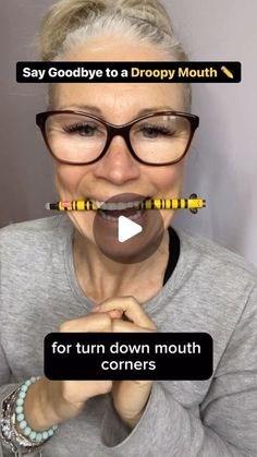 Liz Wadden | Anti-Aging Enthusiast on Instagram: "Say goodbye to a droopy mouth & hello to sculpted cheeks with this game-changing facial exercise!✏️  Grab a pencil and get ready to redefine your smile!  By placing the pencil horizontally between your teeth and biting down gently, you activate the muscles around your mouth and cheeks.   1. Sit or stand comfortably with your back straight and shoulders relaxed.  2. Hold a pencil horizontally between your teeth, gently biting down to keep it in place.  3. Without using your hands, focus on lifting the corners of your mouth upwards and outwards, as if you’re trying to smile around the pencil.  4. Hold this position for 5-10 seconds, feeling the muscles around your mouth working to lift the corners.  5. Relax and release the tension, then repe Drooping Mouth Corners, Droopy Mouth Corners, Frown Lines Around Mouth, Downward Smile, Facial Excercise, Lines Around Mouth, Facial Fitness, Facial Exercise, Cheek Lift