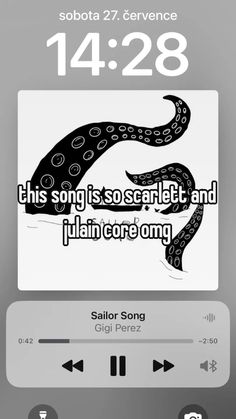 an mp3 player with the words, this song is so scared and i didn't care