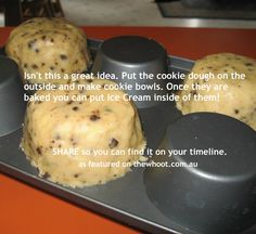 some cookies that are on top of a cookie pan with the words share so you can find it on your time