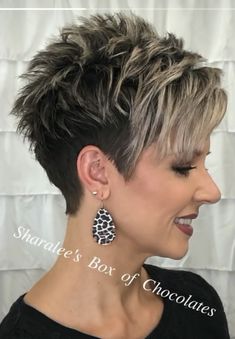 Pixie Highlights Brunette, Edgy Pixie Cuts, Short Haircut Styles