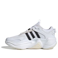 adidas Womens WMNS Magmur Runner 'Footwear White' Footwear White/Core Black/Grey Two Chunky Sneakers/Shoes Adidas Magmur Runner, Adidas Magmur, White Chunky Sneakers, White Footwear, Womens Adidas, White Camo, Adidas Womens, White Core, Black Gums